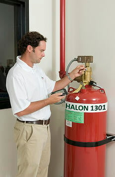 Replacing Halon Fire Suppression